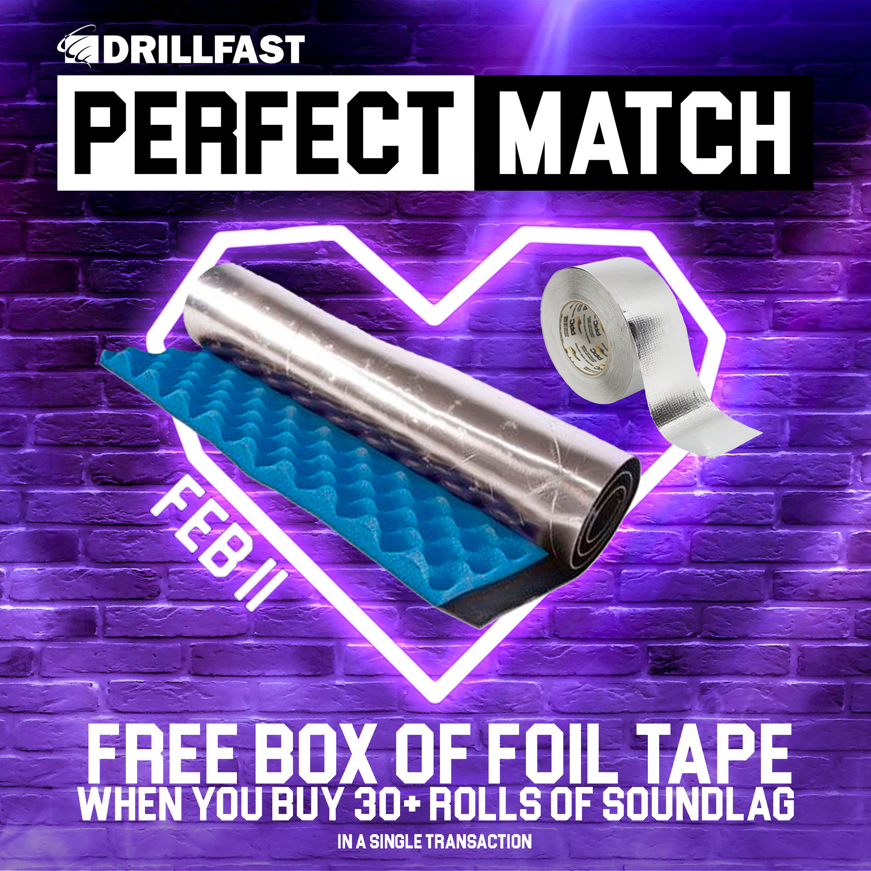 Perfect match Soundlag and foil tape