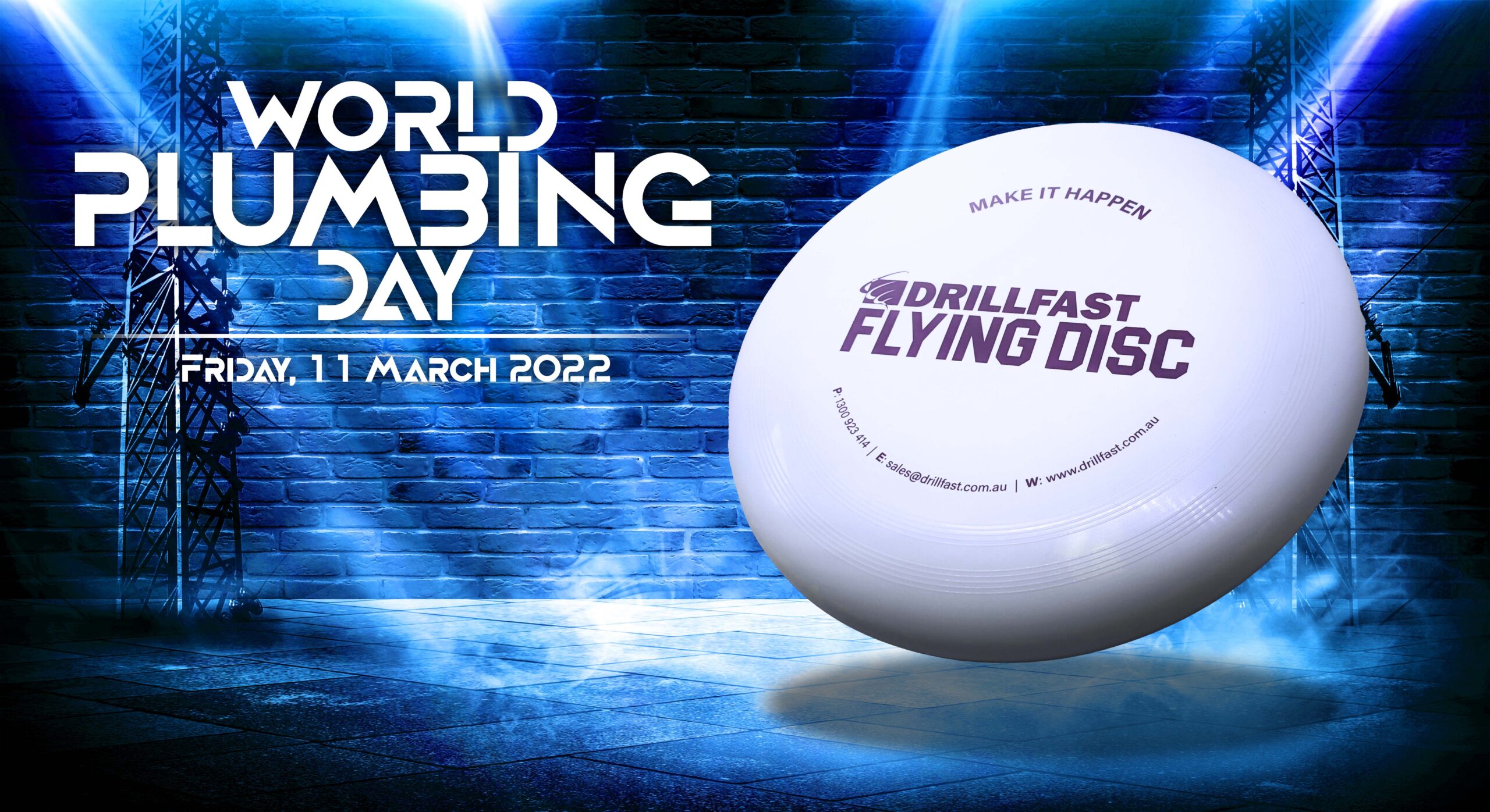 Drillfast World Plumbing day flying disc